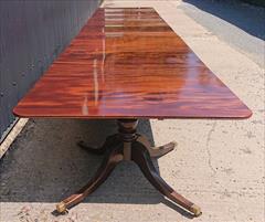 1825 Four pedestal Antique Dining Table 21 feet long 51w 28h each end 41¼ one middle 46¾ one middle 48 the leaves are all 25½ each _9.JPG